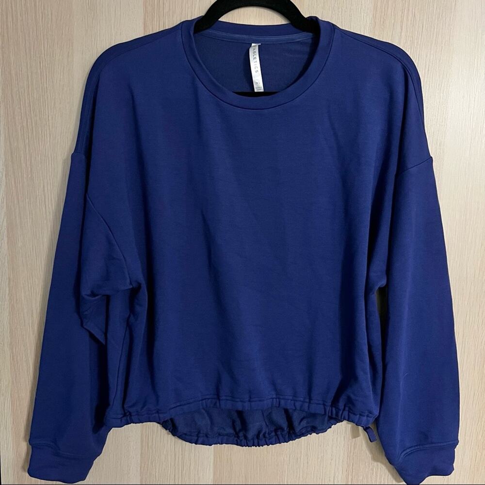 Fabletics Luxe Cinched Pullover Top Deep Navy - image 2